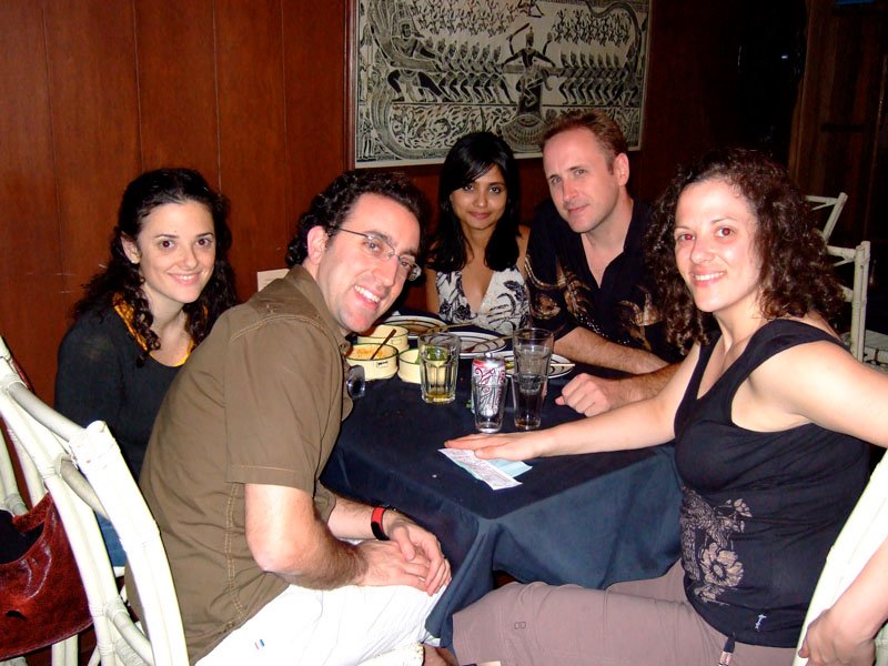 having dinner with Adam, Vanessa and her sister.  they were visiting from NY
