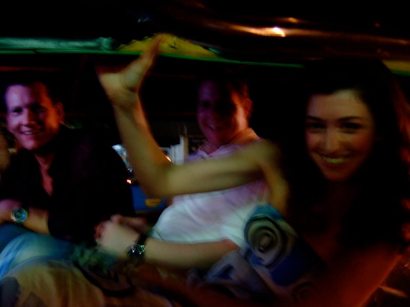 we ended up in 2 tuk tuks after Q Bar with some random expats

