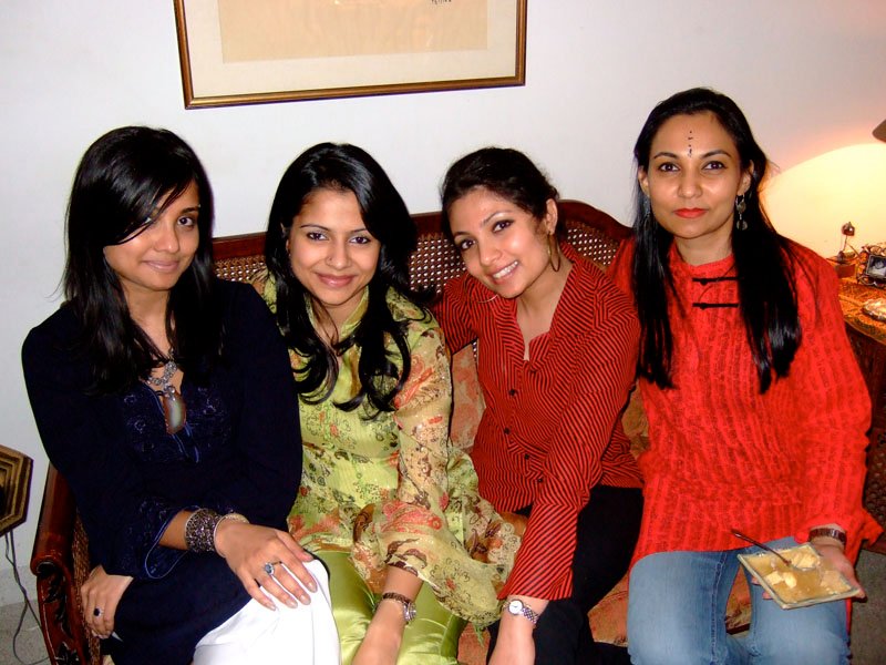 with relatives
