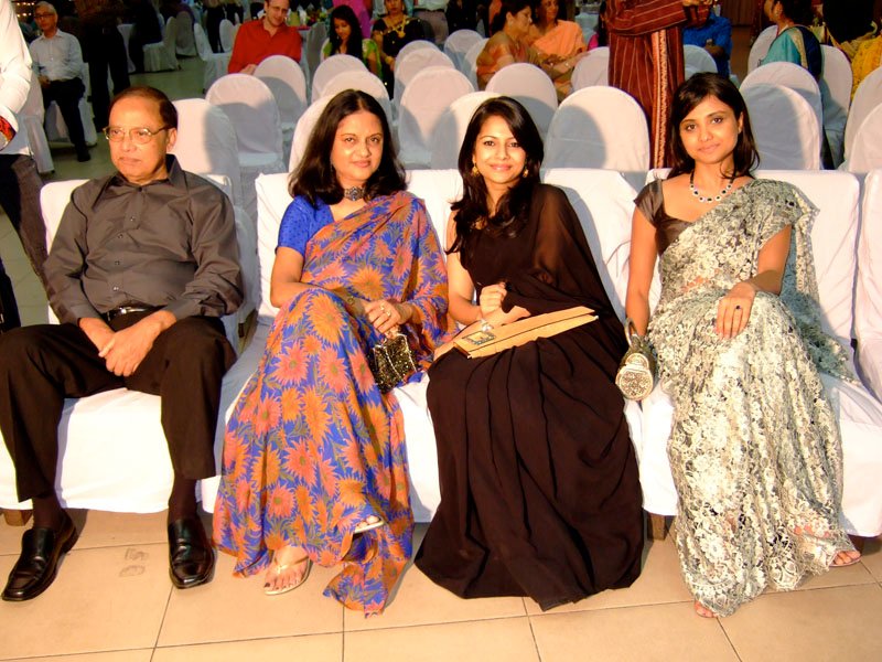 at a wedding with my parents and Nadia
