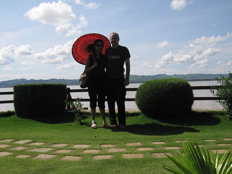 by the great Irrawaddy river, in front of our bungalow (the Irrawaddy is about 1350 miles long)
