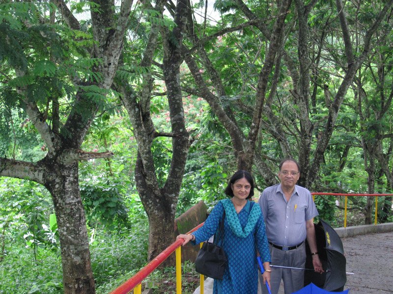 Ammy & Abbu (my parents) on the walkway up to a picnic spot
