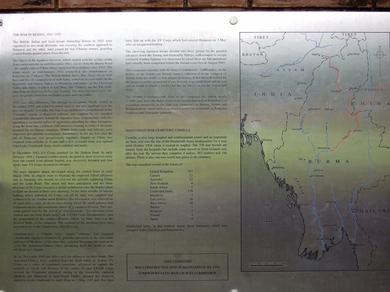 plaque with info on the cemetary and the war in the area

