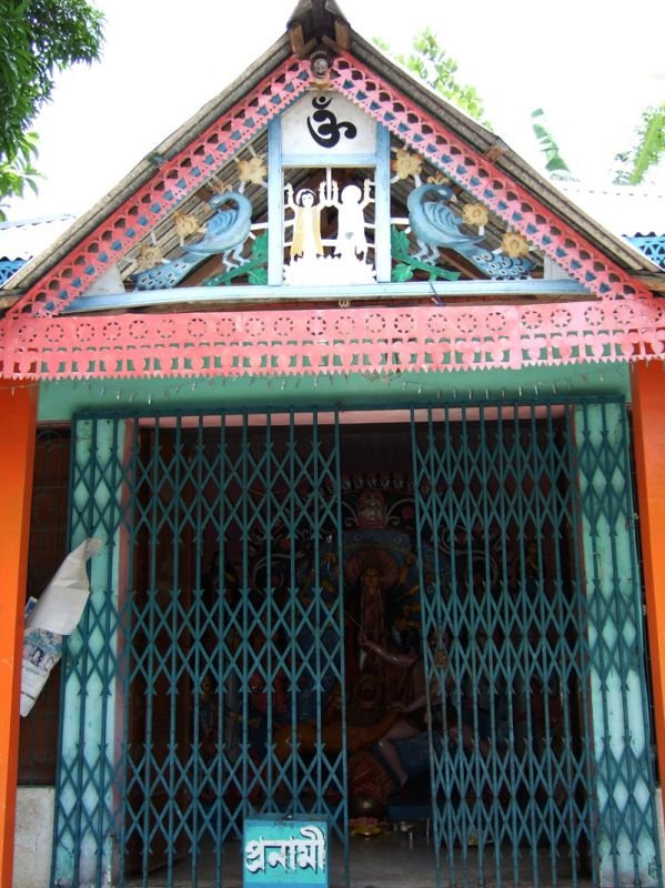 that's a sculpture of Durga inside this temple
