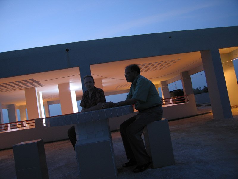 Chuck and Abbu on the roof of the BRAC center in Cox's Bazaar
