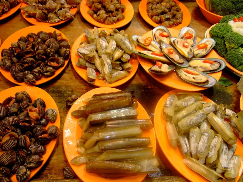 at the night market street food stalls pick your seafood and they'll cook it for you
