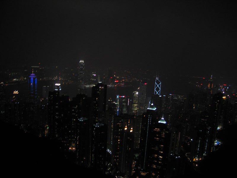 view from the peak later in the evening
