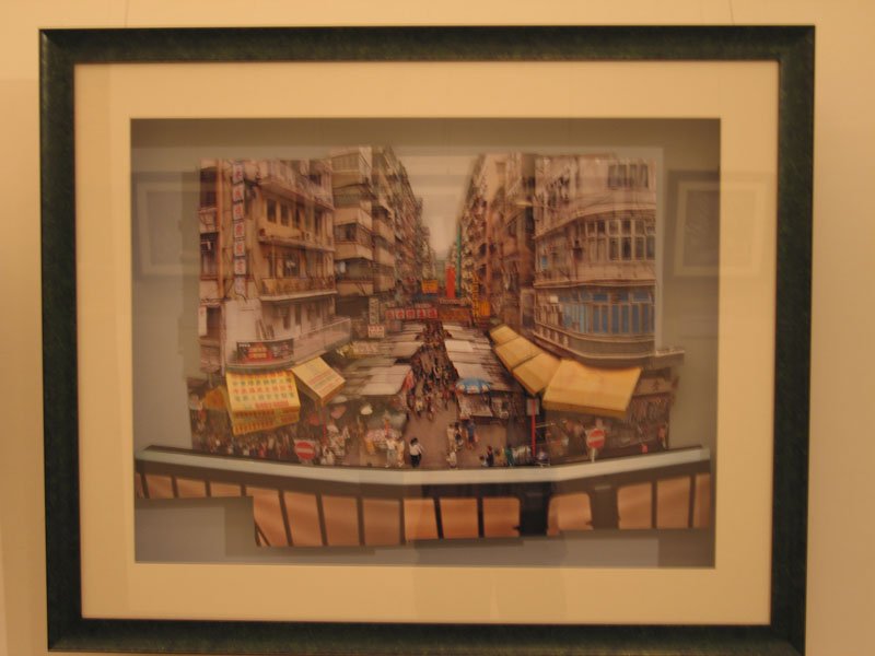 3D layered photographs in an art gallery, they were very cool, photo didn't really come out though
