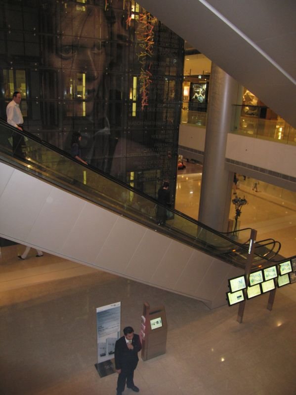 inside ifc, one of the swanky malls of Hong Kong
