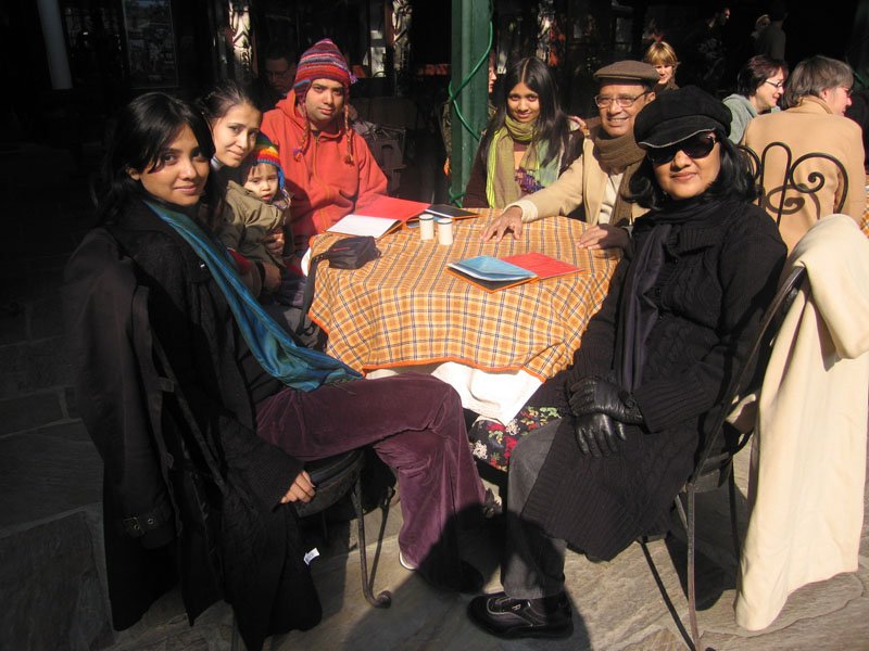 breakfast at our hotel - the Chowdhury family - minus Chuck, who had to be working back in ny :(
