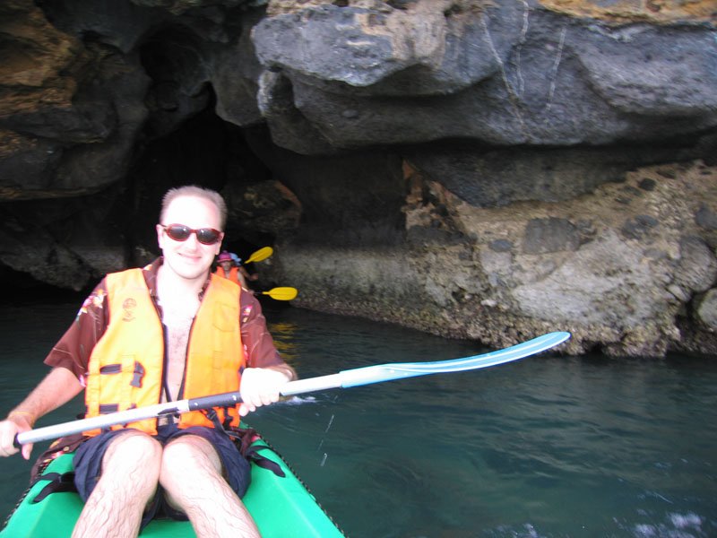 we had just passed through some small caves
