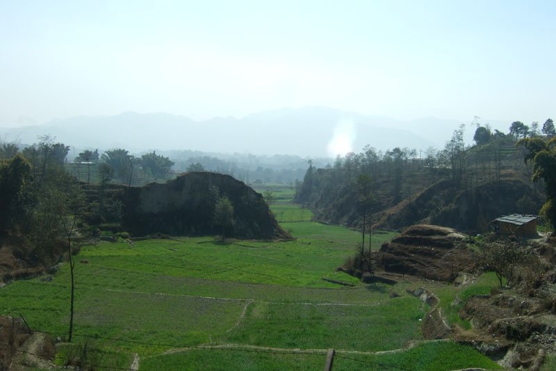 On the way to Nagarkot, the surrounding countryside outside Kathmandu.  
