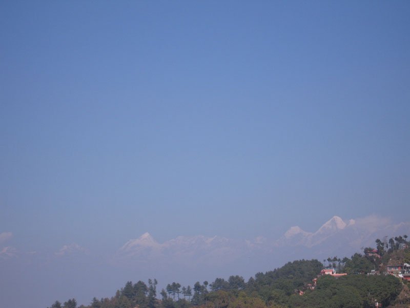 surrounded by the Himalayas
