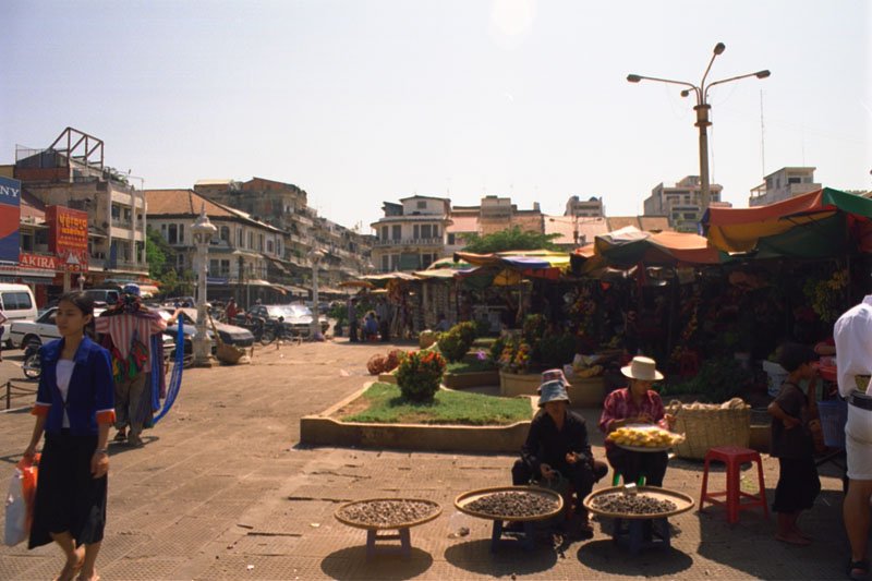 at the Central Market - these women are selling some kinds of nuts
