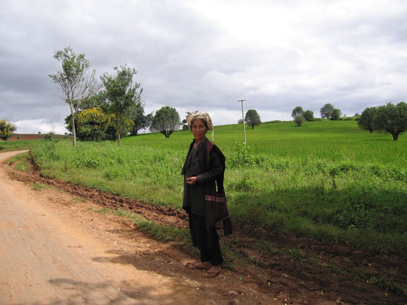 a woman from the Pa-O tribe - they wear only black
