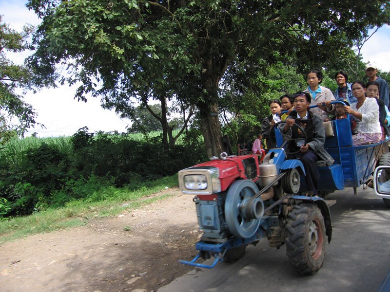 local transportation with a tractor engine
