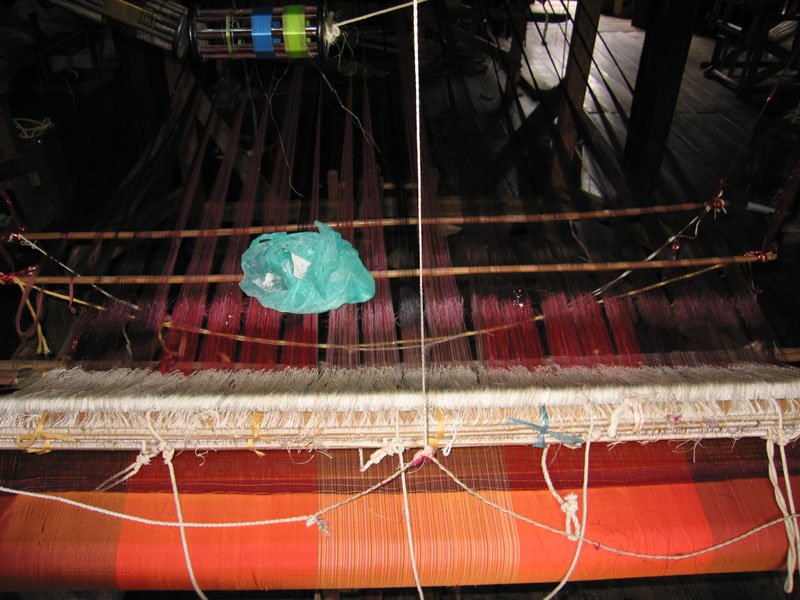 really pretty silk; it was interesting watching the process of making fabric like this
