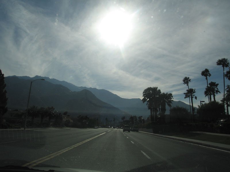 driving around Palm Springs
