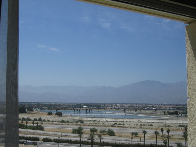view from our hotel room in indio
