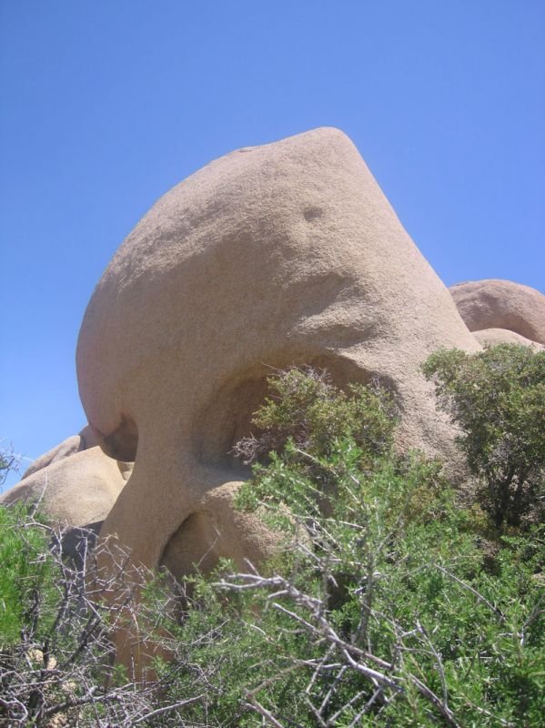 look at this rock formation - it looks like a skull
