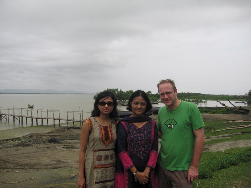 me, Ammu and Chuck by the Naaf River
