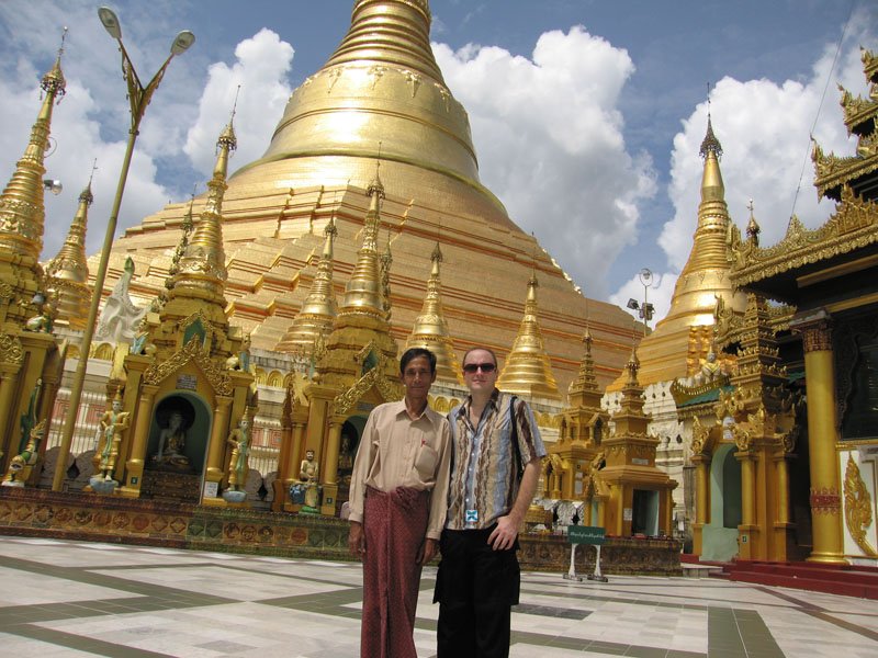 Jeffrey (my uncle's driver) with Chuck. His mother's Scottish - she left when he was 15 around the time when Burma was closed off to the world and he never heard from her again. super nice guy (used to be in the army, hard to believe)
