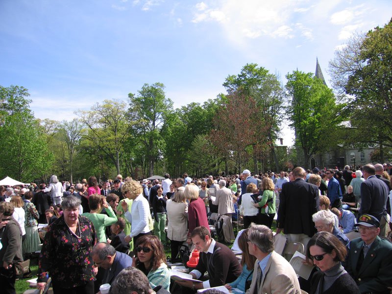 Families waiting for the convocation ceremony to start - it was supposed to be pouring that day, but ended being a gorgeous sunny day
