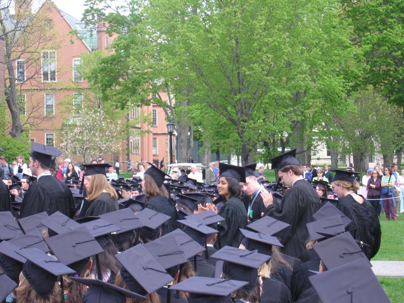Zaynah about to go on stage to get her diploma, her name is about to be called
