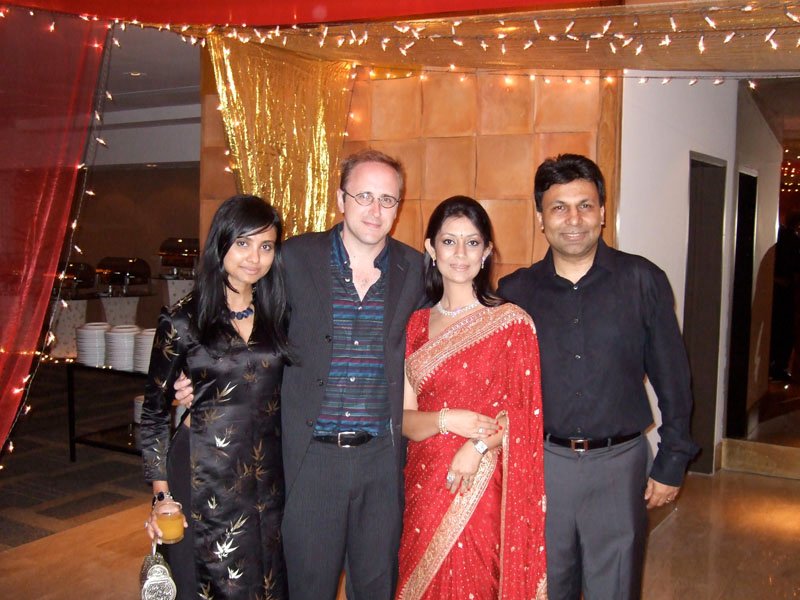 Chuck & I, with Gorky Bhaiya and Tani at their wedding anniversary party
