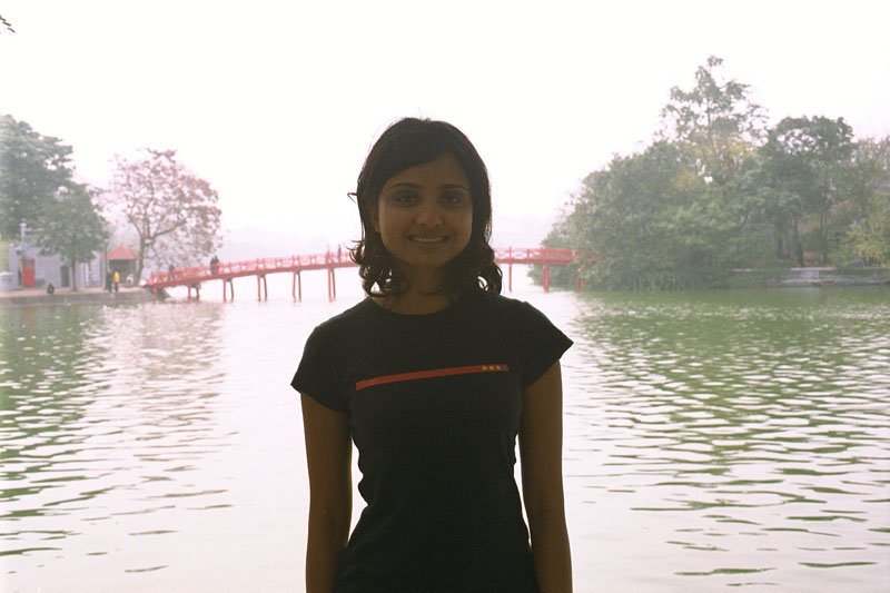 by the Hoan Kiem lake
