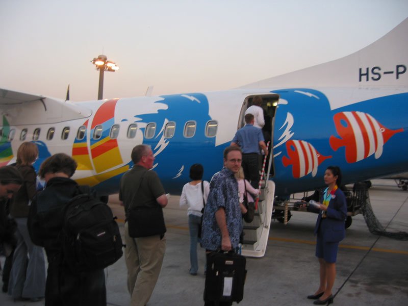our Bangkok Airways plane to Koh Samui was so fun looking
