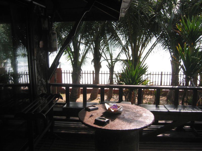 our deck - the bedroom and the living room opened on to it.  and the ocean was right there
