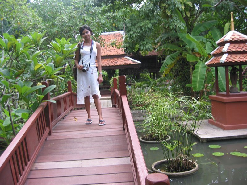 the little bridge leading to our cottage by the beach
